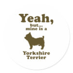 Yorkshire Terrier Round Stickers