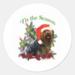 Yorkshire Terrier ‘Tis Round Stickers