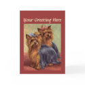 Yorkshire Terrier Vintage Greeting Card by normagolden Yorkshire Terrier Vintage Greeting Card