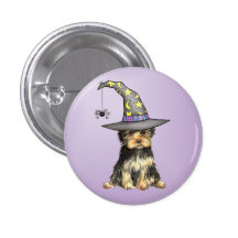 Yorkshire Terrier Witch Pinback Button