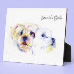 Yorkshire Terrier with easel plaques