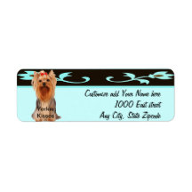 Yorkshire Terrier - Yorkie Kisses Return Address Labels