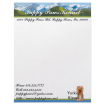 Yorkshire Terrier - Yorkie Kisses Custom Letterhead