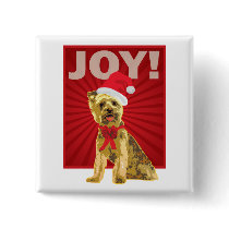 Yorkshire Terrier - Yorkie Santa Clause buttons