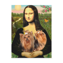 Yorkshire Terriers (two)  -  Mona Lisa postcards