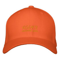 Yosemite Ball Cap, Orange embroidered hats