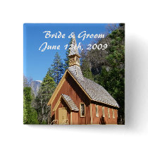 Yosemite Church Bride & Groom Button