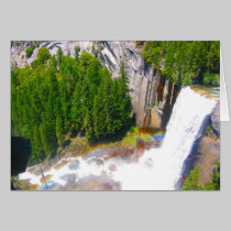 yosemite falls with rainbow cards