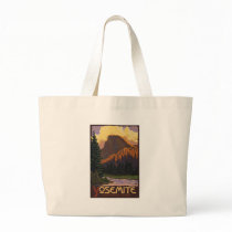Yosemite National Park - Half Dome Travel Poster Bags