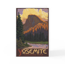 Yosemite National Park - Half Dome Travel Poster Card