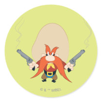 Yosemite Sam Back Off Round Stickers