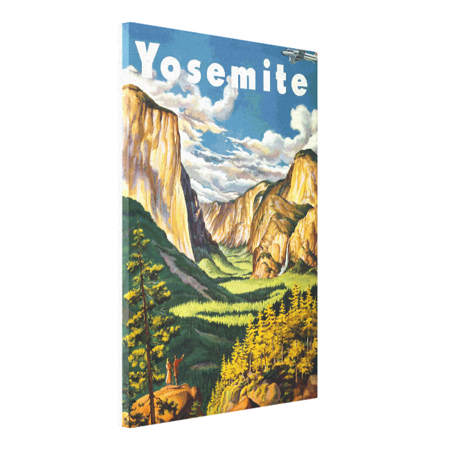 Yosemite Travel Art (Vector) Canvas Print Yosemite Travel Art (Vector) Canvas Print