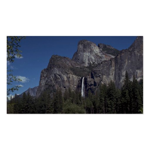 Yosemite Valley Falls, USA Business Card Template (back side)