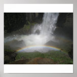Yosemite Waterfall Rainbow Poster