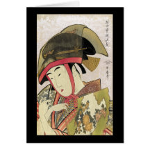 Yoshiwara suzume, Utamaro Greeting Card