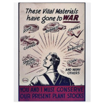You And I Must Conserve Our Present Plant Stocks flyers by ww2posters You And I Must Conserve Our Present Plant Stocks flyers