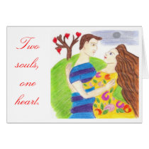 you and me, Two souls,one heart. cards
