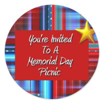 You're Invited To A Memorial Day Picnic stickers