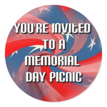 You're Invited To A Memorial Day Picnic stickers