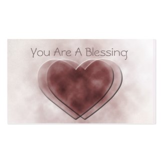&quot;You Are A Blessing&quot; Love Notes Business Card Template