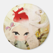 You are a dream to me, take the key of my heart fridge magnet