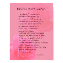 You Are A Special Teacher Poster
