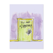 You are aDOORable cartoon Postcards