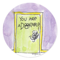 You are aDOORable cartoon Stickers