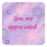 You are appreciated, pink purple bubbles stickers zazzle_sticker