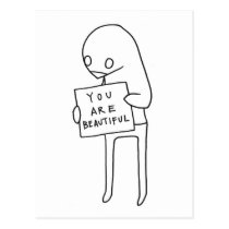 you are beautiful postcards