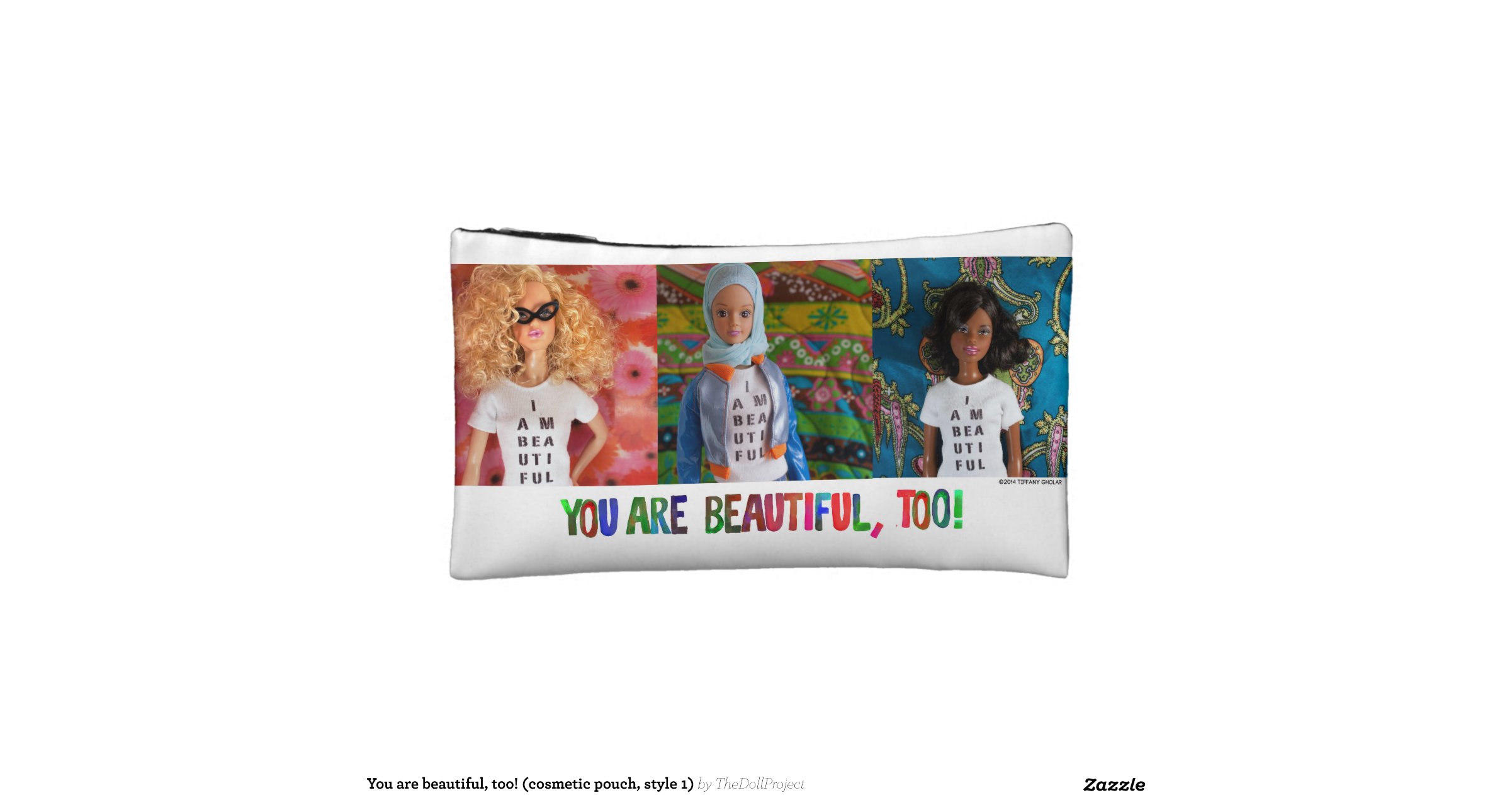 You Are Beautiful Too cosmetic Pouch Style 1 Makeup Bag Zazzle