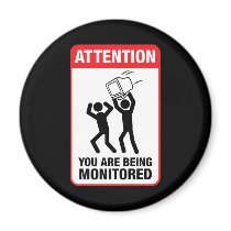 You Are Being Monitored - Office Humor magnets