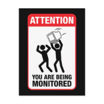 You Are Being Monitored - Office Humor postcards