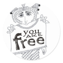 You Are Free stickers by naranjay You Are Free stickers