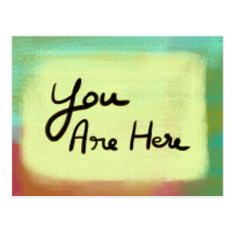 You Are Here - Light Yellow Postcard