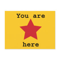 you are here postcard