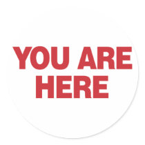 You Are Here - Red Stickers