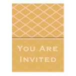 you are invited biege post cards