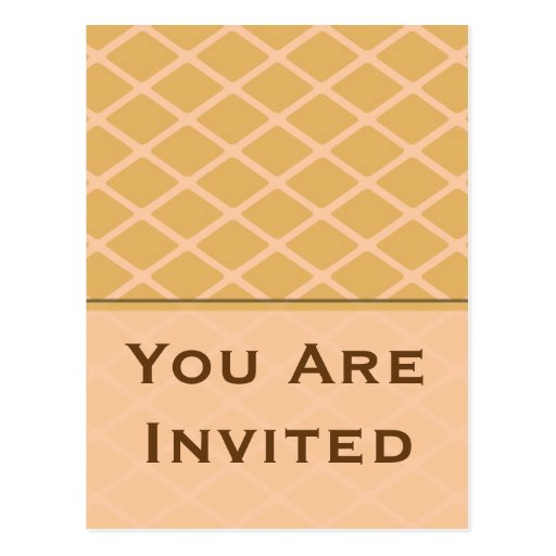 you are invited biege postcards
