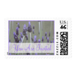You Are Invited lavender flowers stamps