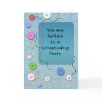You are Invited to a Scrapbooking Party cards