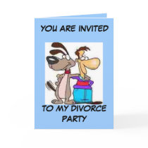 YOU ARE INVITED TO MY DIVORCE PARTY CARD
