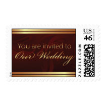 You are invited to our wedding stamp