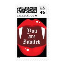 You are invited vampire party invitation stamps