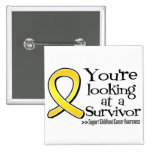 You are Looking at a Childhood Cancer Survivor buttons