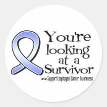 You are Looking at a Esophageal Cancer Survivor Round Sticker
