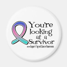 You are Looking at a Thyroid Cancer Survivor Refrigerator Magnets