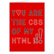 You Are My CSS - fire red splatter Card