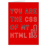 You Are My CSS - fire red splatter Card