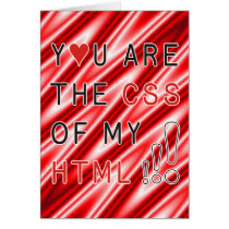 You Are My CSS - red white waves Greeting Cards